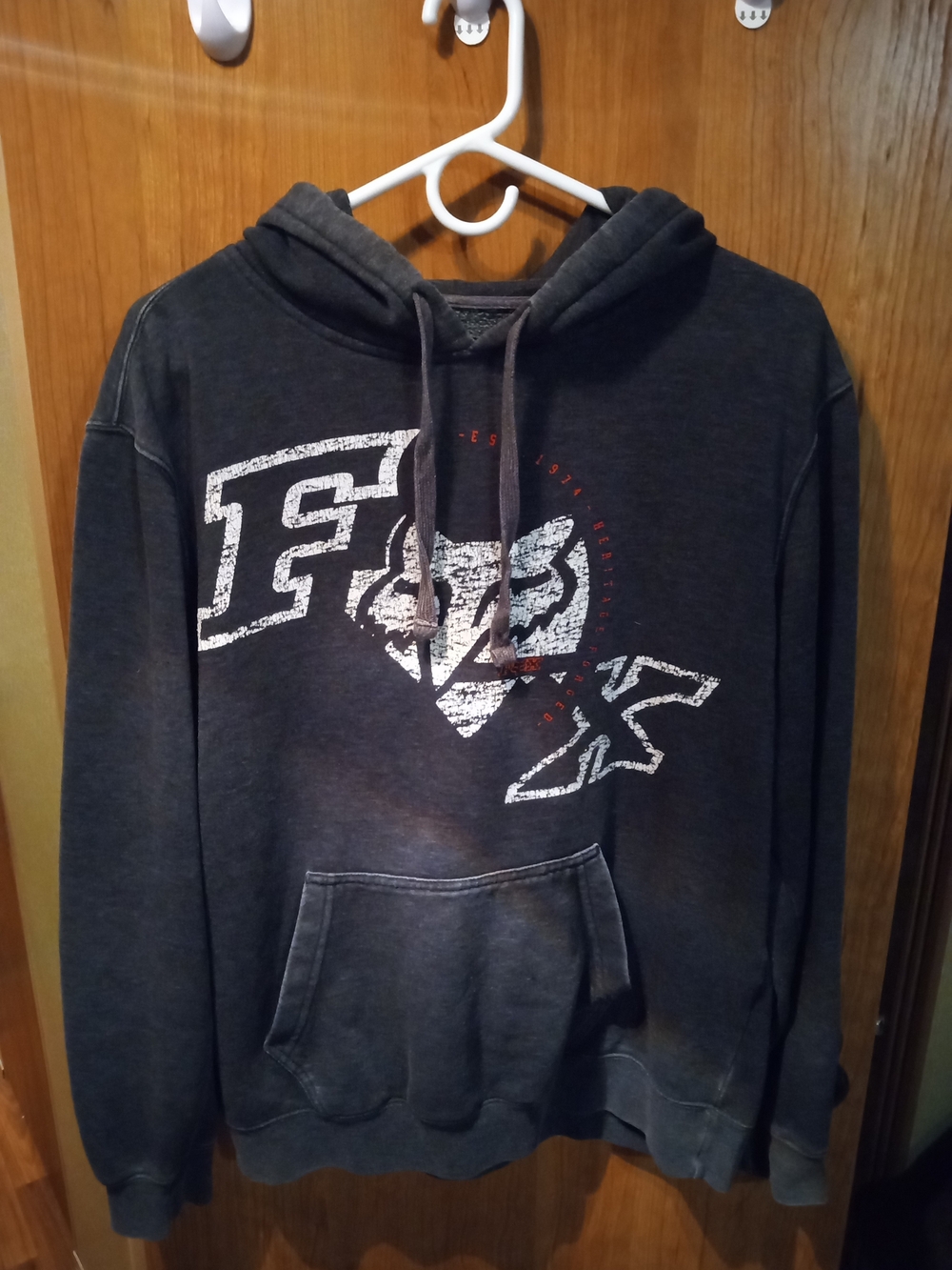 Fox Men's Black Graphic Pullover Hoodie